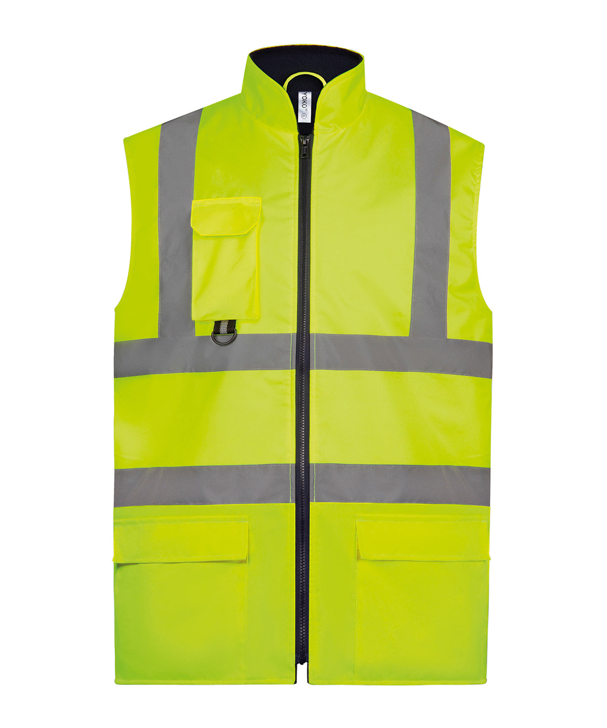 Yellow - Hi-vis padded bodywarmer (HV005) Body Warmers Yoko Gilets and Bodywarmers, Jackets & Coats, Plus Sizes, Safetywear, Workwear Schoolwear Centres