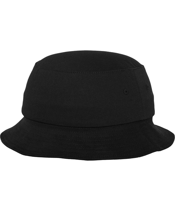 Black - Flexfit cotton twill bucket hat (5003) Hats Flexfit by Yupoong Headwear, Must Haves, New Colours For 2022, New Colours for 2023, Rebrandable Schoolwear Centres