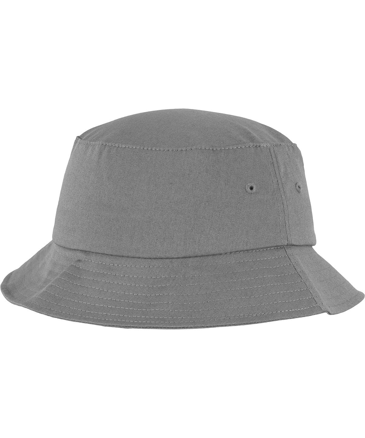 Grey - Flexfit cotton twill bucket hat (5003) Hats Flexfit by Yupoong Headwear, Must Haves, New Colours For 2022, New Colours for 2023, Rebrandable Schoolwear Centres