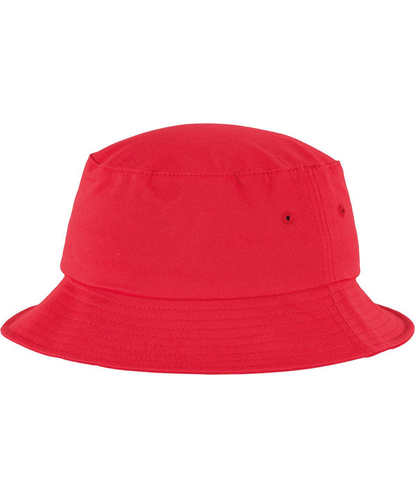 Red - Flexfit cotton twill bucket hat (5003) Hats Flexfit by Yupoong Headwear, Must Haves, New Colours For 2022, New Colours for 2023, Rebrandable Schoolwear Centres