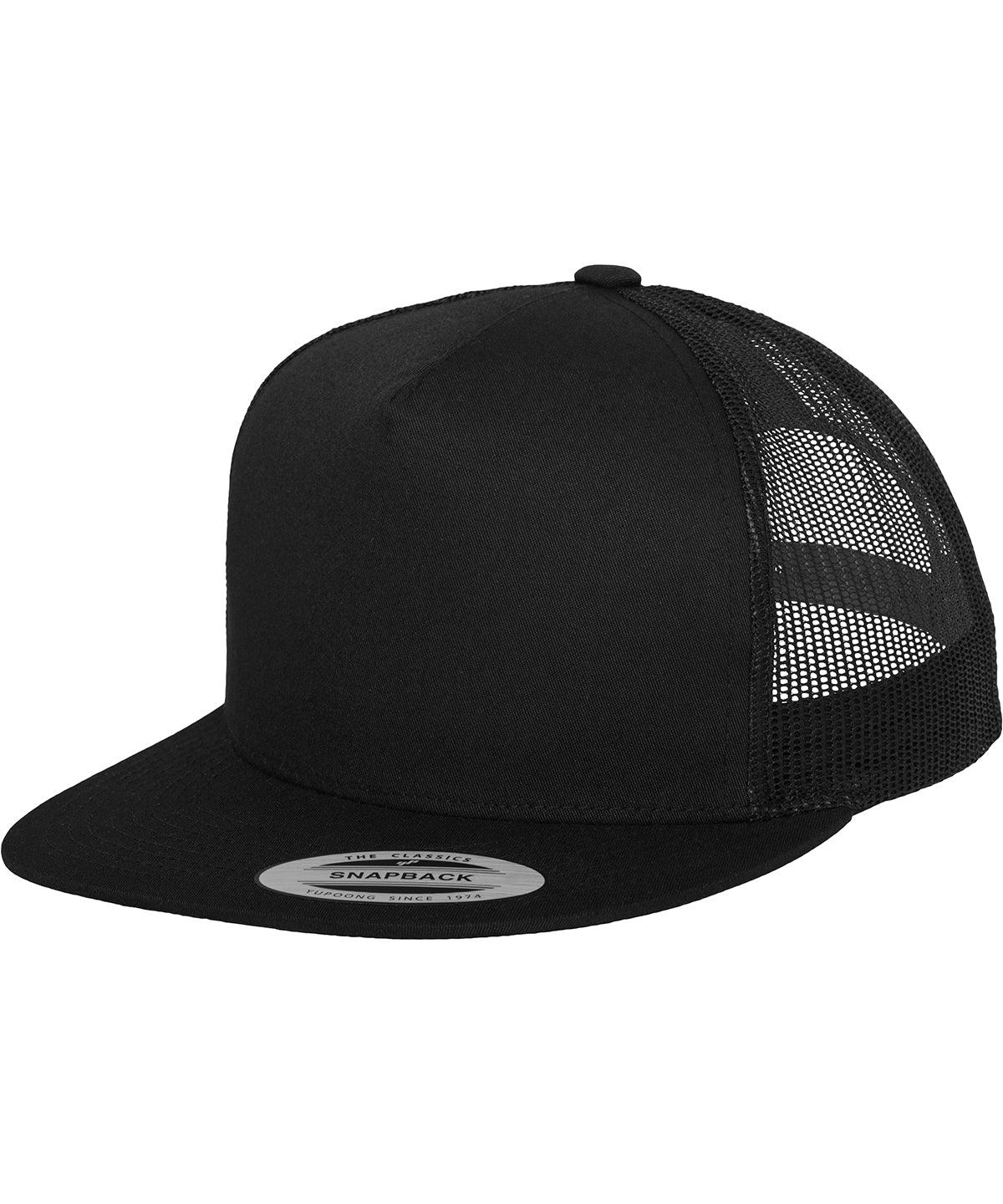 Black - Classic trucker (6006) Caps Flexfit by Yupoong Headwear, Rebrandable Schoolwear Centres