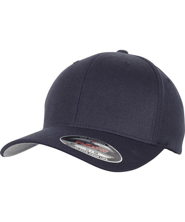 Dark Navy - Flexfit wool-blend (6477) Caps Flexfit by Yupoong Headwear, Rebrandable Schoolwear Centres