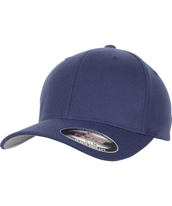 Navy - Flexfit wool-blend (6477) Caps Flexfit by Yupoong Headwear, Rebrandable Schoolwear Centres