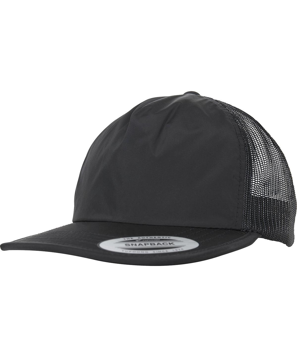 Black - Unstructured trucker cap (6504) Caps Flexfit by Yupoong Headwear, Rebrandable Schoolwear Centres