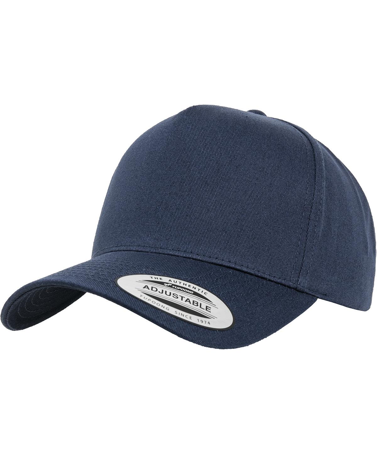 Navy - 5-panel curved classic snapback (7707) Caps Flexfit by Yupoong Headwear, New Colours for 2023, Rebrandable Schoolwear Centres