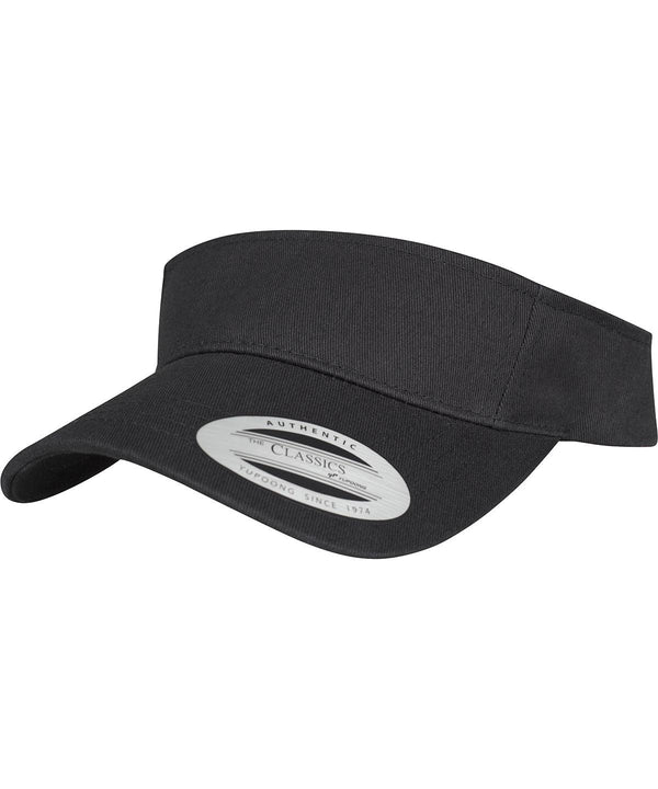 Black - Curved visor cap (8888) Caps Flexfit by Yupoong Headwear, New Colours For 2022, Rebrandable Schoolwear Centres