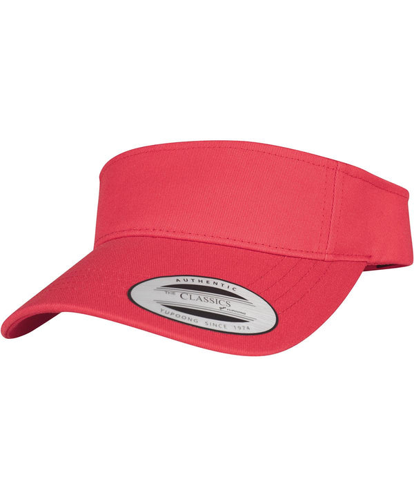 Red - Curved visor cap (8888) Caps Flexfit by Yupoong Headwear, New Colours For 2022, Rebrandable Schoolwear Centres