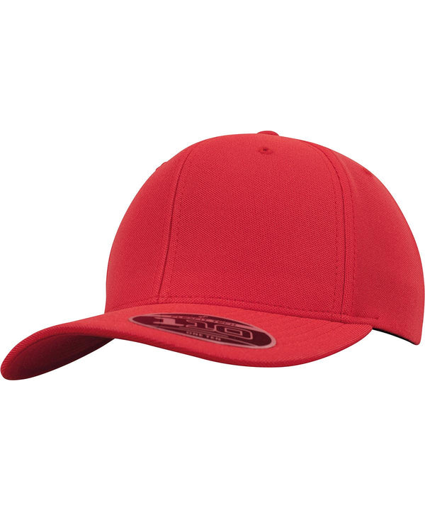 Red - 110 cool & dry mini piqué (110P) Caps Flexfit by Yupoong Headwear, Rebrandable Schoolwear Centres