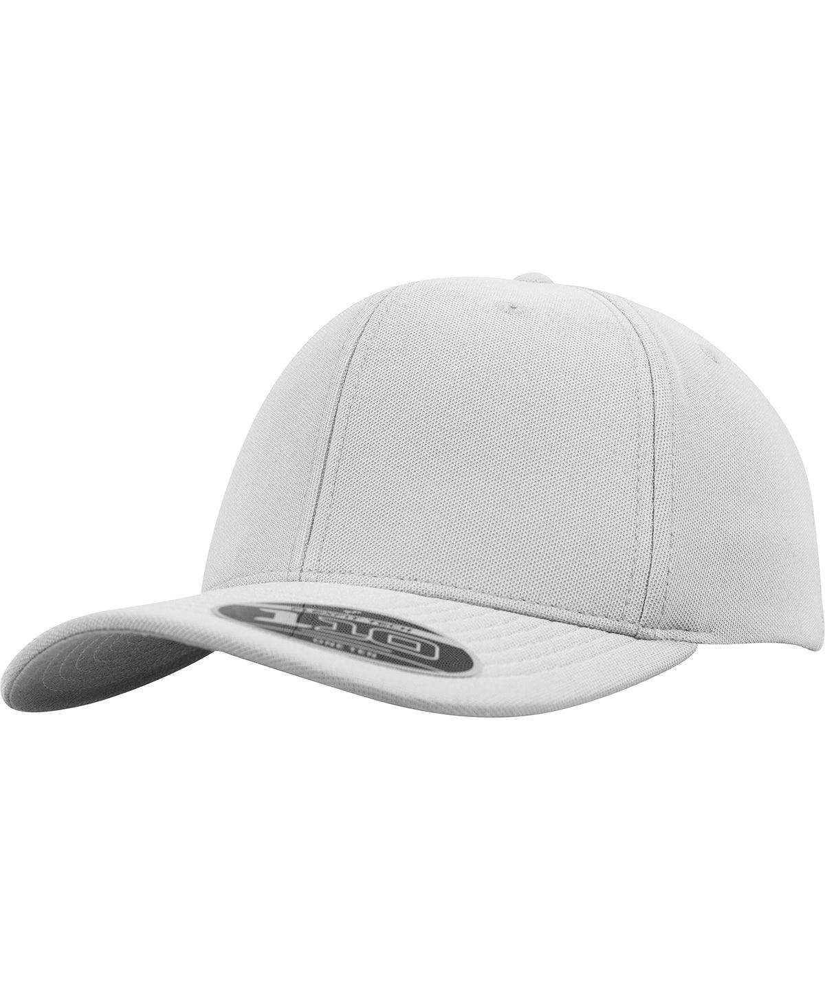 Silver - 110 cool & dry mini piqué (110P) Caps Flexfit by Yupoong Headwear, Rebrandable Schoolwear Centres