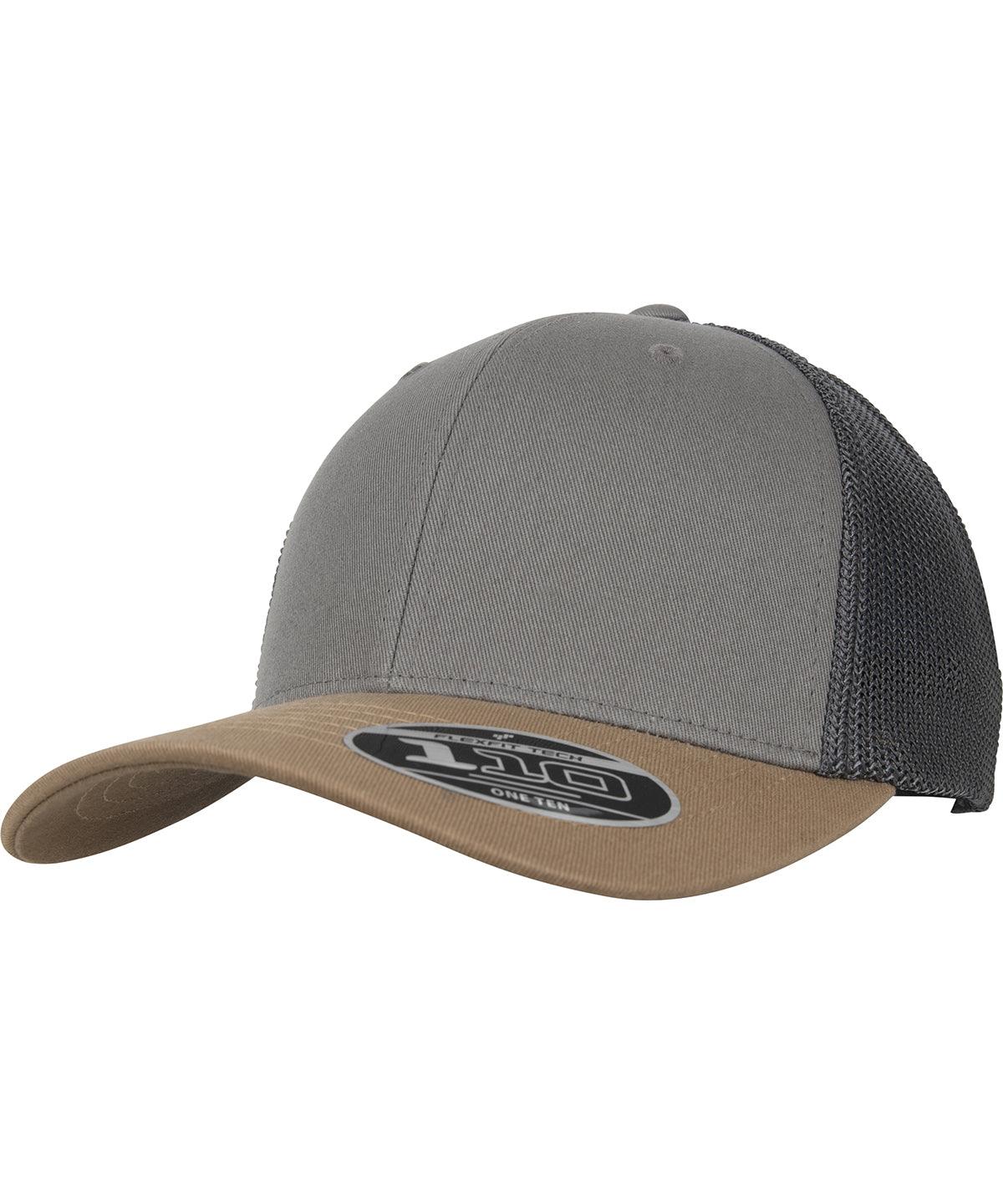 Earth Tones - 110 trucker (110T) Caps Flexfit by Yupoong Headwear, Rebrandable Schoolwear Centres