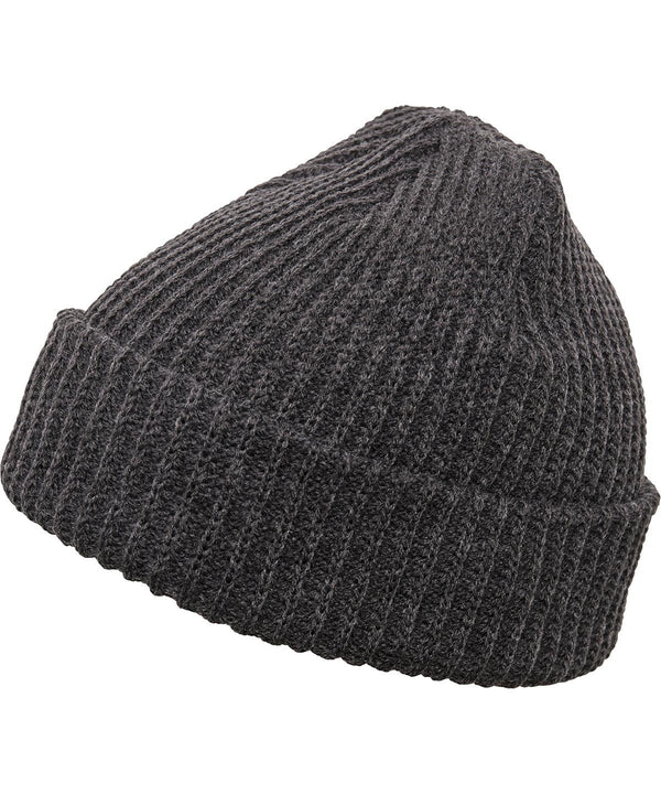 Charcoal - Rib beanie (1502RB) Hats Flexfit by Yupoong Headwear, Rebrandable, Winter Essentials Schoolwear Centres