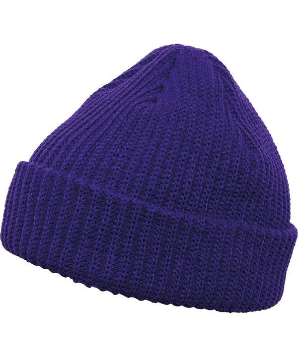Purple - Rib beanie (1502RB) Hats Flexfit by Yupoong Headwear, Rebrandable, Winter Essentials Schoolwear Centres