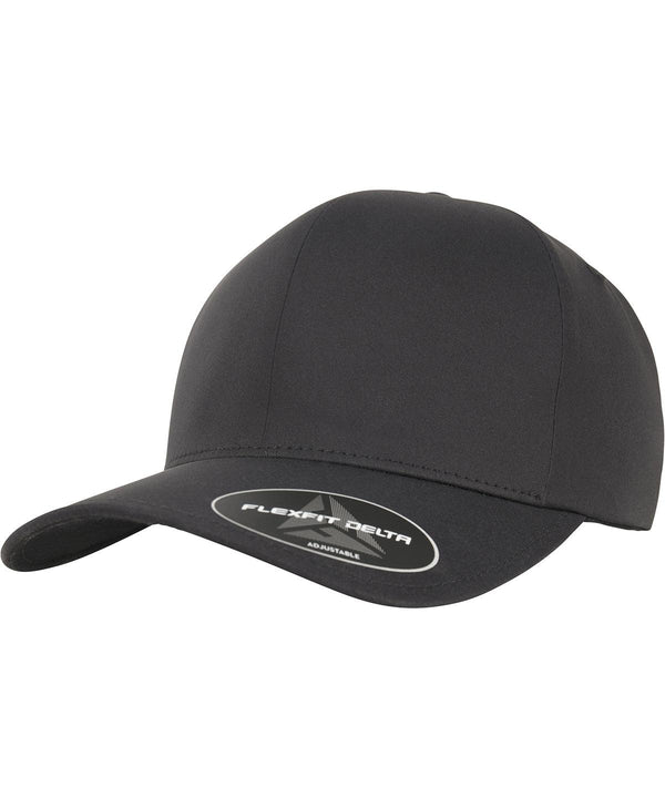 Black - Flexfit delta adjustable (180A) Caps Flexfit by Yupoong Headwear, Rebrandable Schoolwear Centres