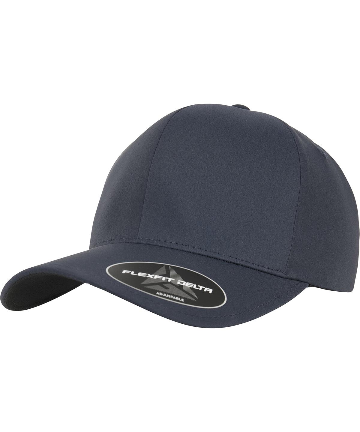 Navy - Flexfit delta adjustable (180A) Caps Flexfit by Yupoong Headwear, Rebrandable Schoolwear Centres