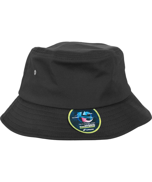 Black - Nylon bucket hat (5003N) Hats Flexfit by Yupoong Headwear, Rebrandable Schoolwear Centres