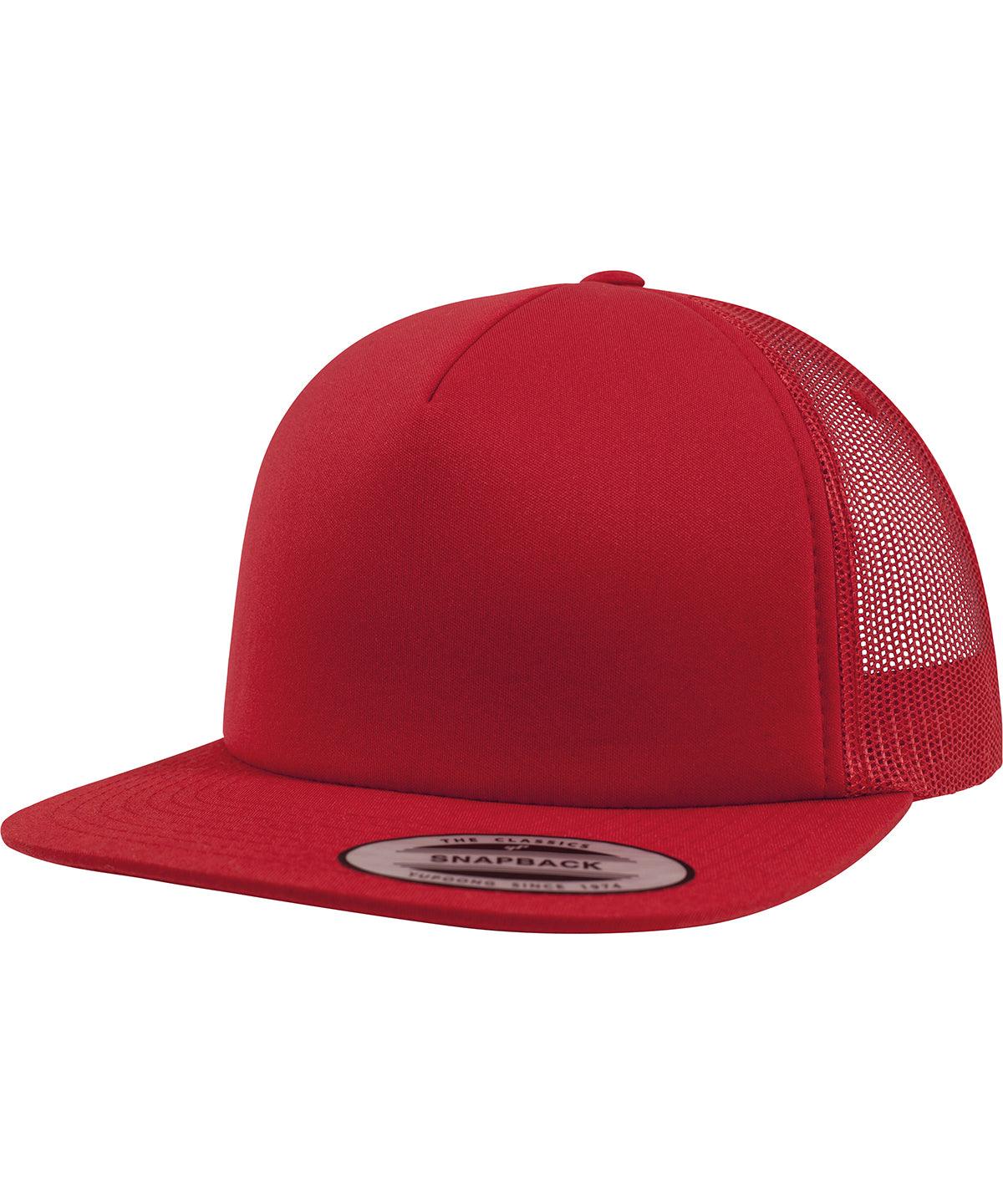 Red - Foam trucker (6005FF) Caps Flexfit by Yupoong Headwear, Rebrandable Schoolwear Centres