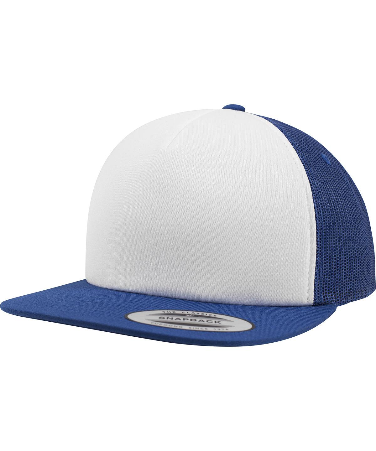 Royal/White/Royal - Foam trucker with white front (6005FW) Caps Flexfit by Yupoong Headwear, Rebrandable Schoolwear Centres