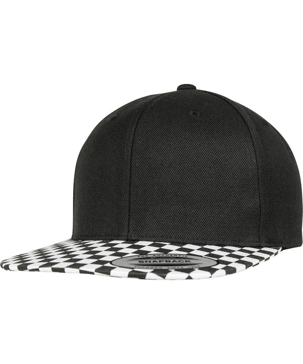 Black/White - Checkerboard snapback (6089CB) Caps Flexfit by Yupoong Headwear, Rebrandable Schoolwear Centres