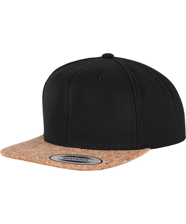 Black - Cork snapback (6089CO) Caps Flexfit by Yupoong Headwear, Rebrandable Schoolwear Centres