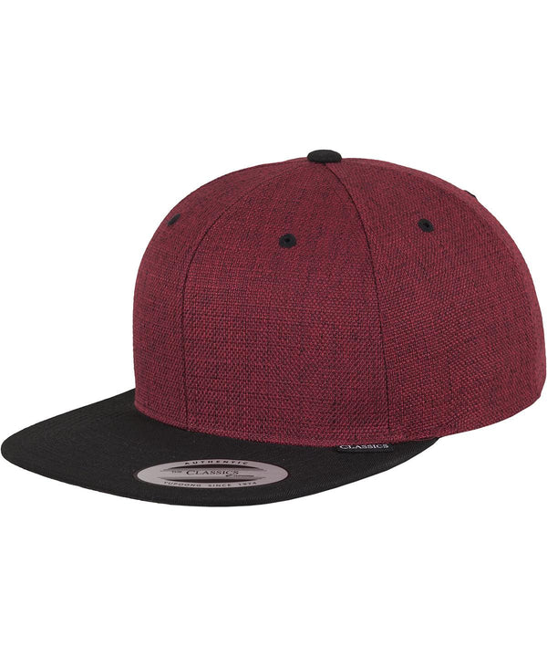 Red/Black - Melange 2-tone snapback (6089ML) Caps Flexfit by Yupoong Headwear, Rebrandable Schoolwear Centres