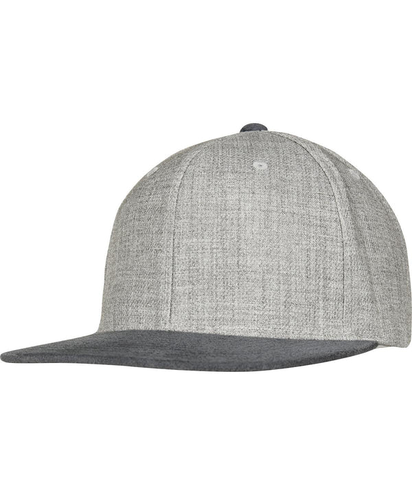 Grey/Grey - Melange velour snapback (6089VM) Caps Flexfit by Yupoong Headwear, Rebrandable Schoolwear Centres