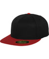 Black/Red - Premium 210 fitted 2-tone (6210T) Caps Flexfit by Yupoong Headwear, Rebrandable Schoolwear Centres