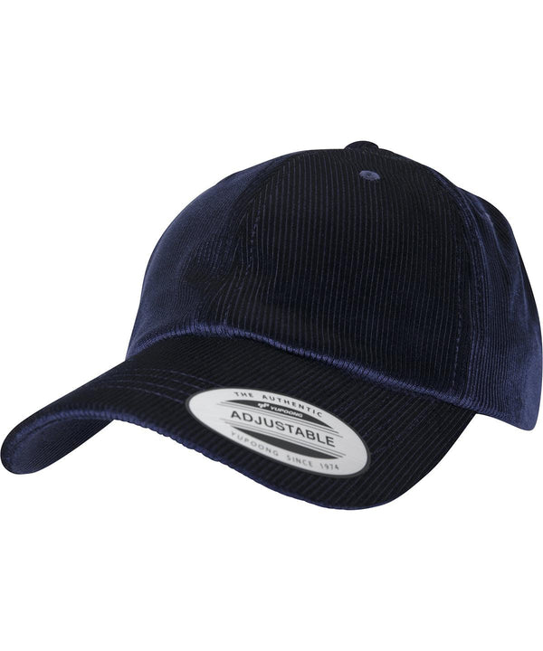 Navy - Corduroy satin dad cap (6245CS) Caps Flexfit by Yupoong Headwear, Rebrandable Schoolwear Centres