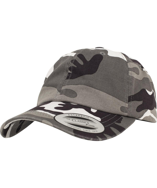 Silver Camo - Low-profile camo washed cap (6245CW) Caps Flexfit by Yupoong Camo, Headwear, Rebrandable Schoolwear Centres