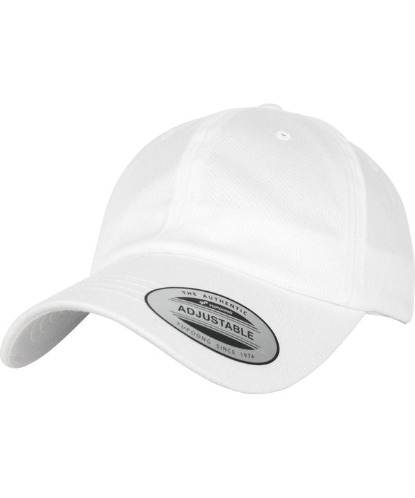 White - Low-profile organic cotton cap (6245OC) Caps Flexfit by Yupoong Headwear, Must Haves, New Colours for 2023, Organic & Conscious, Rebrandable Schoolwear Centres