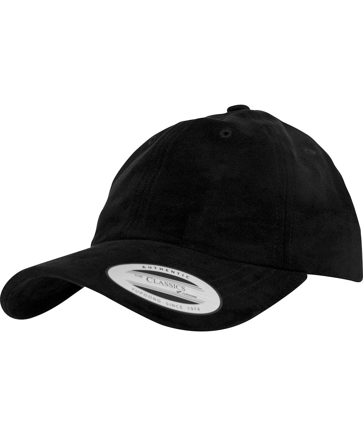 Black - Low-profile velours cap (6245VC) Caps Flexfit by Yupoong Headwear, Rebrandable Schoolwear Centres