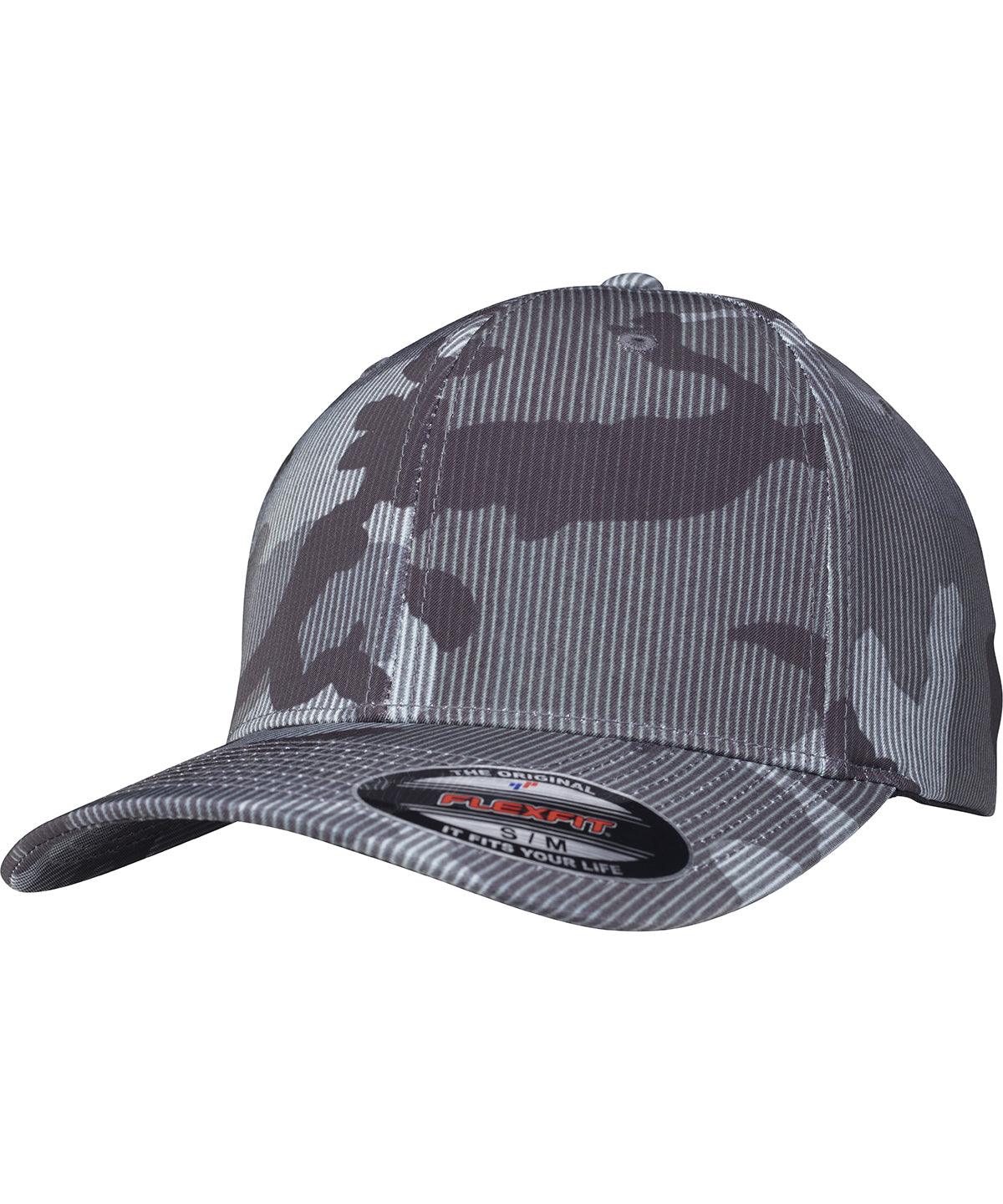 Dark Camo - Flexfit camo stripe cap (6277CS) Caps Flexfit by Yupoong Camo, Headwear, Rebrandable Schoolwear Centres