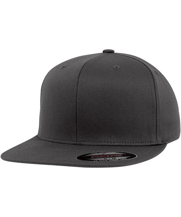 Dark Grey - Flexfit flat visor (6277FV) Caps Flexfit by Yupoong Headwear Schoolwear Centres