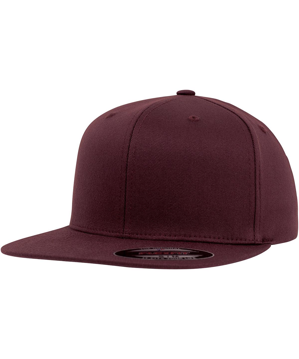 Maroon - Flexfit flat visor (6277FV) Caps Flexfit by Yupoong Headwear Schoolwear Centres