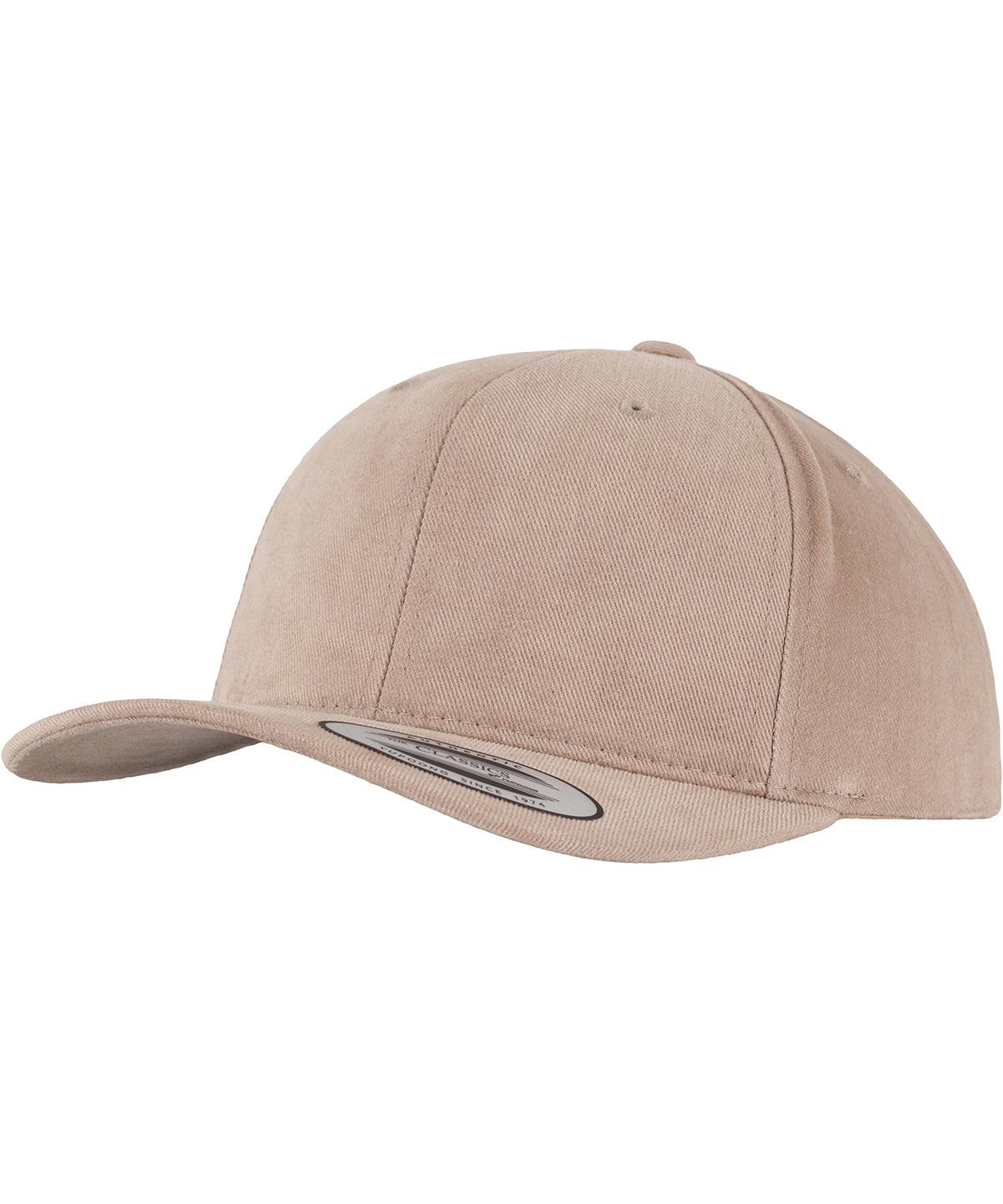 Khaki - Brushed cotton twill mid-profile (6363V) Caps Flexfit by Yupoong Headwear Schoolwear Centres