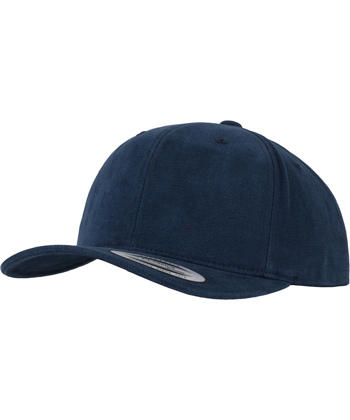 Navy - Brushed cotton twill mid-profile (6363V) Caps Flexfit by Yupoong Headwear Schoolwear Centres