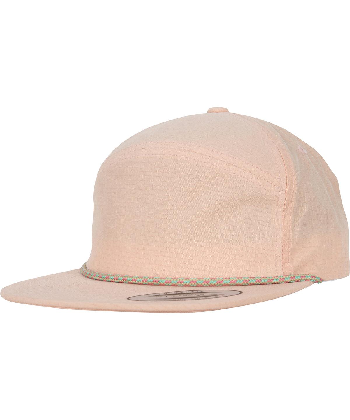 Peach - Colour braid jockey cap (7005CB) Caps Flexfit by Yupoong Camo, Headwear, New Colours For 2022, Summer Accessories Schoolwear Centres