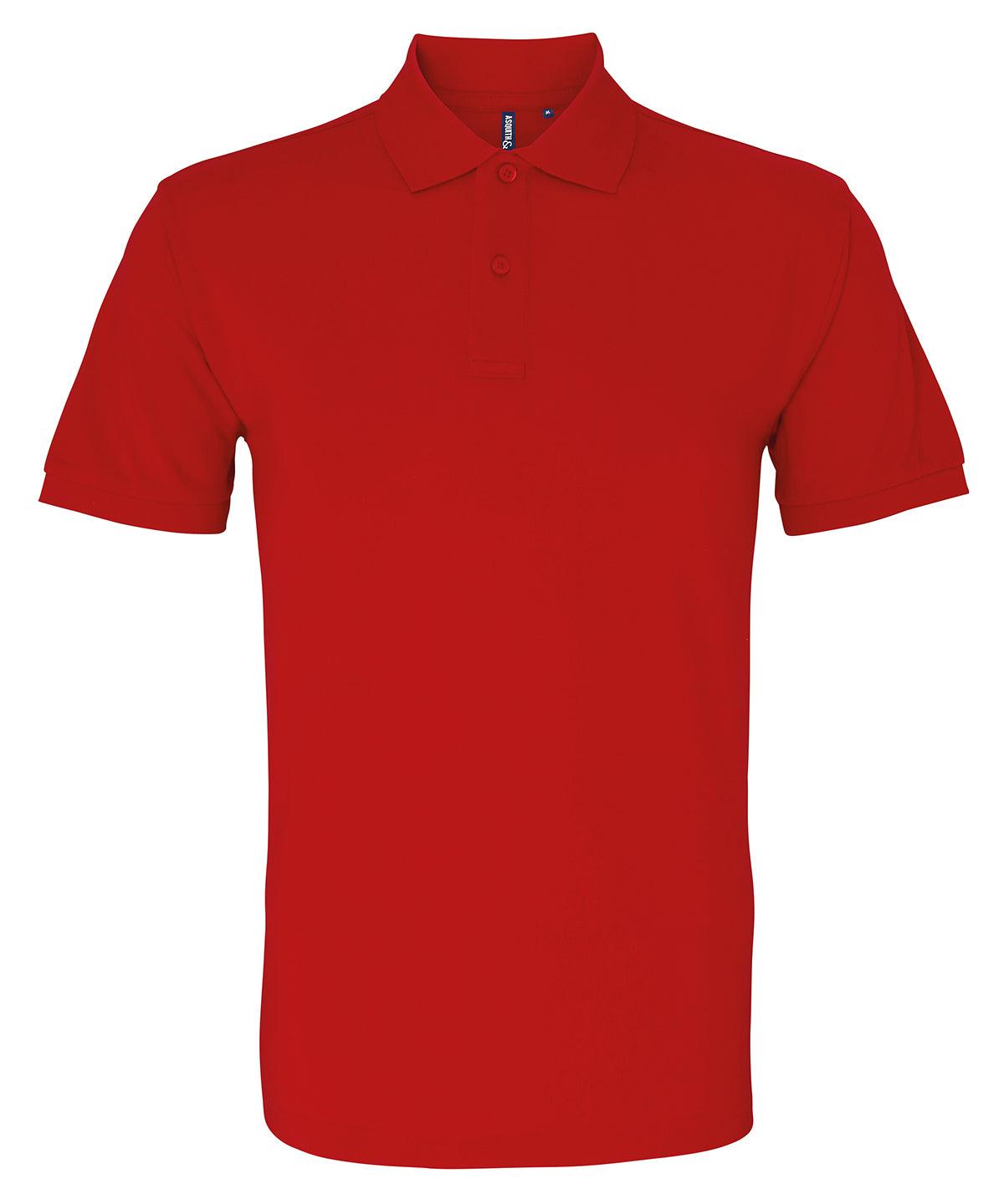 Cherry Red - Men's organic polo Polos Asquith & Fox Organic & Conscious, Plus Sizes, Polos & Casual, Rebrandable Schoolwear Centres