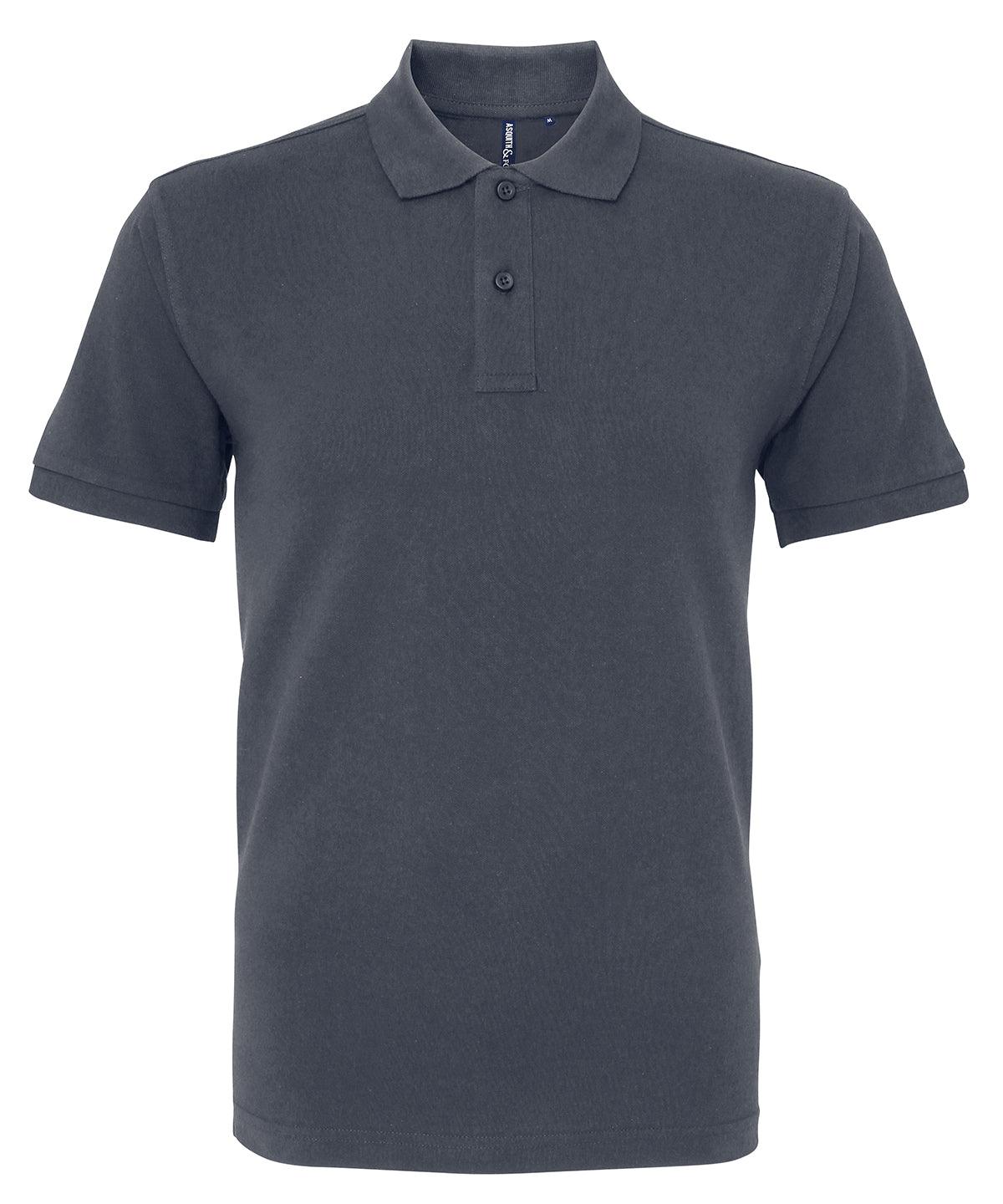 Graphite - Men's organic polo Polos Asquith & Fox Organic & Conscious, Plus Sizes, Polos & Casual, Rebrandable Schoolwear Centres