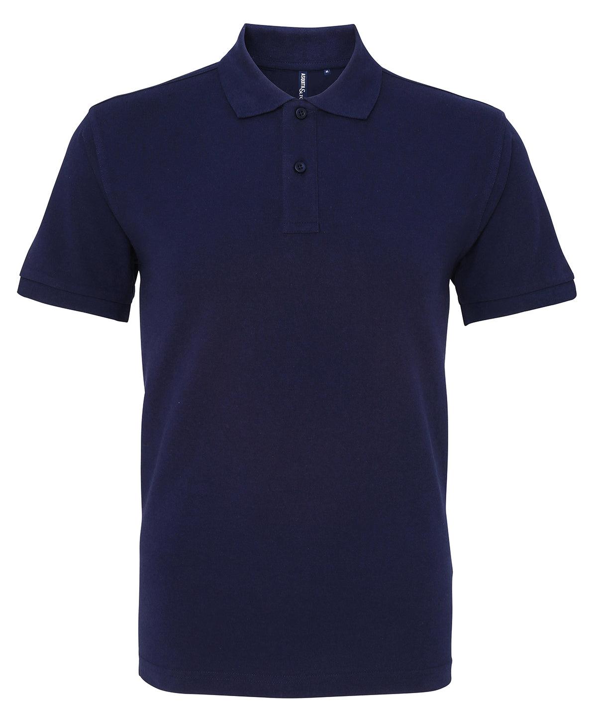 Navy - Men's organic polo Polos Asquith & Fox Organic & Conscious, Plus Sizes, Polos & Casual, Rebrandable Schoolwear Centres