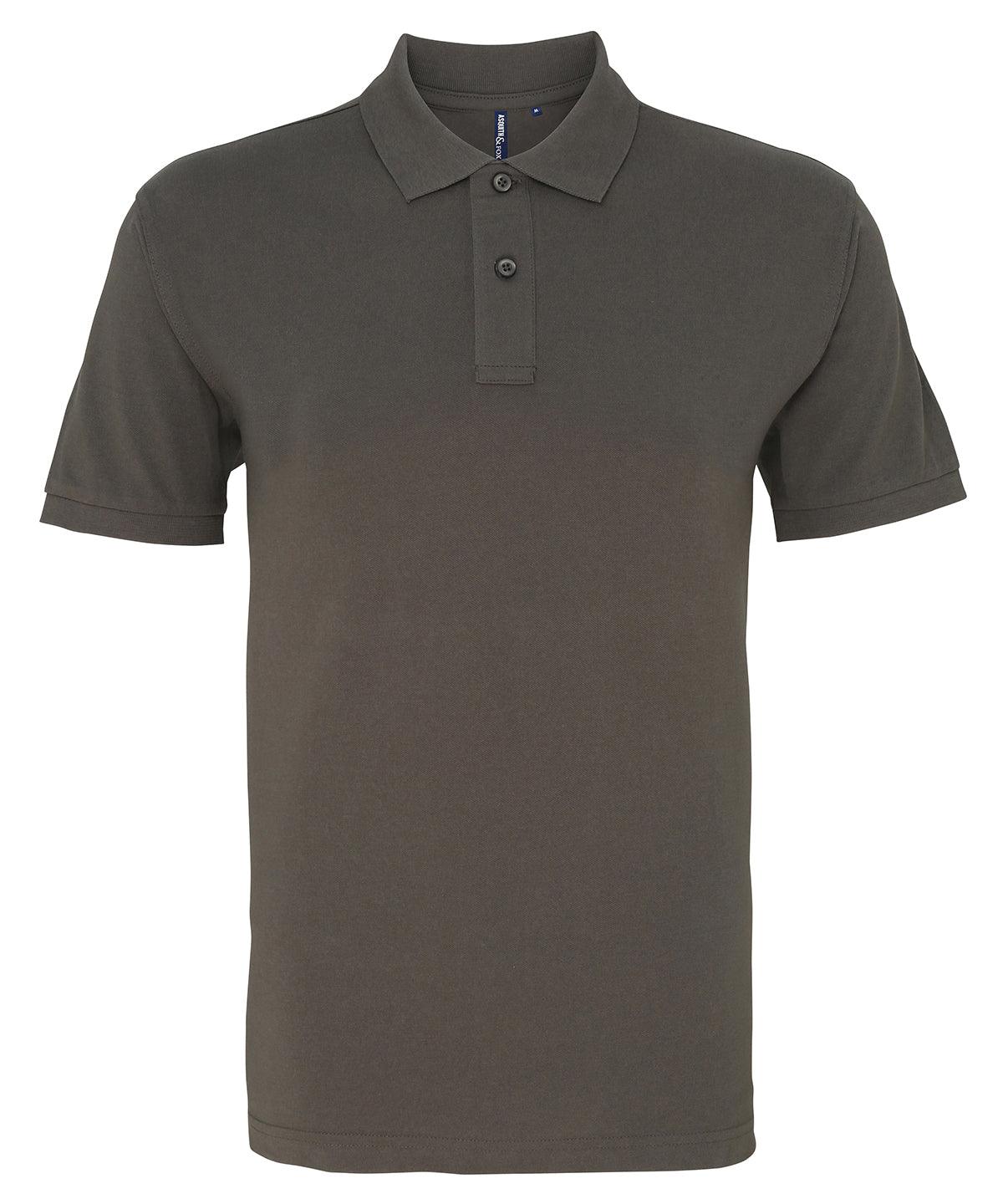 Slate - Men's organic polo Polos Asquith & Fox Organic & Conscious, Plus Sizes, Polos & Casual, Rebrandable Schoolwear Centres