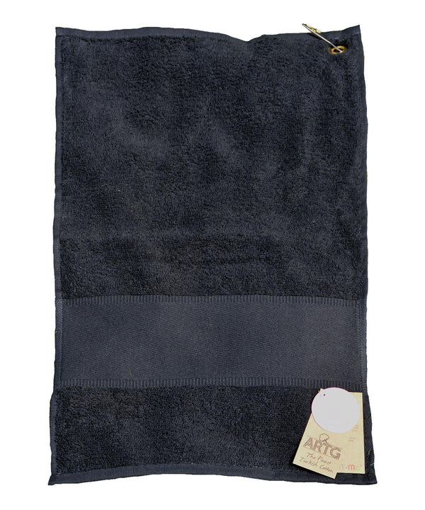 Black - PRINT-Me® golf towel Towels A&R Towels Homewares & Towelling, Must Haves, Rebrandable Schoolwear Centres