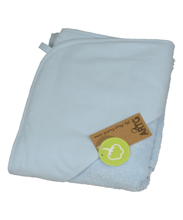 Light Blue/Light Blue/Light Blue - PRINT-Me® baby hooded towel Towels A&R Towels Homewares & Towelling, Plus Sizes, Rebrandable Schoolwear Centres