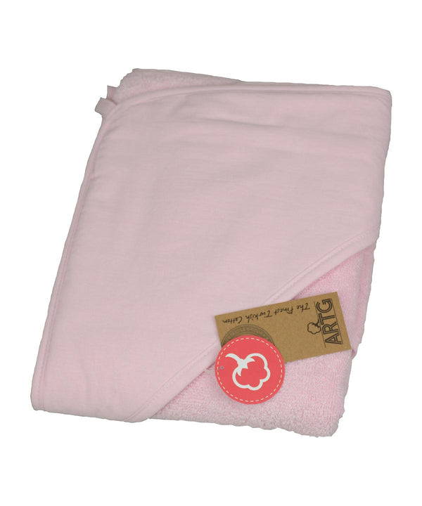 Light Pink/Light Pink/Light Pink - PRINT-Me® baby hooded towel Towels A&R Towels Homewares & Towelling, Plus Sizes, Rebrandable Schoolwear Centres