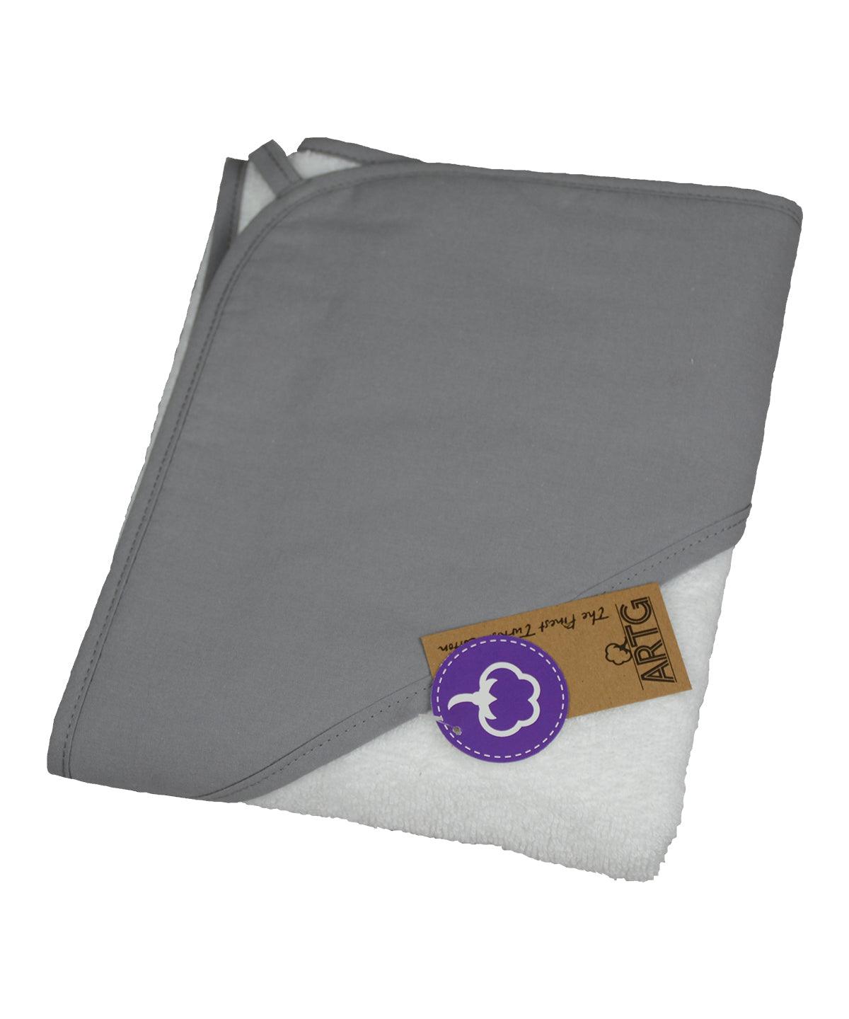White/Anthracite Grey/Anthracite Grey - PRINT-Me® baby hooded towel Towels A&R Towels Homewares & Towelling, Plus Sizes, Rebrandable Schoolwear Centres