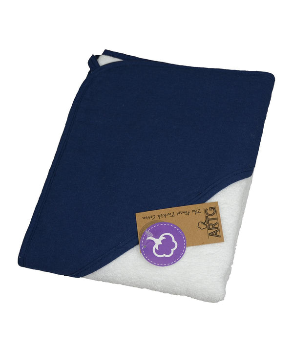 White/French Navy/French Navy - PRINT-Me® baby hooded towel Towels A&R Towels Homewares & Towelling, Plus Sizes, Rebrandable Schoolwear Centres