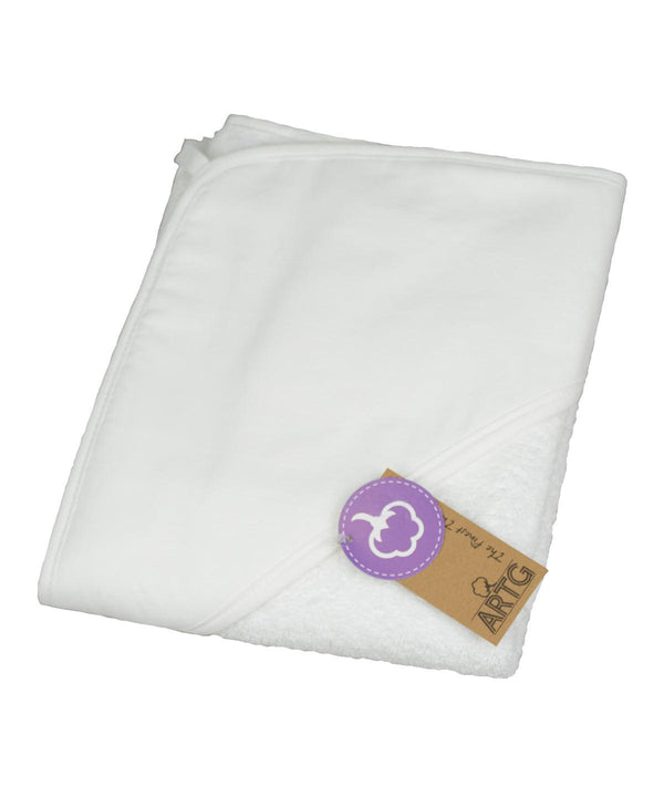 White/White/White - PRINT-Me® baby hooded towel Towels A&R Towels Homewares & Towelling, Plus Sizes, Rebrandable Schoolwear Centres