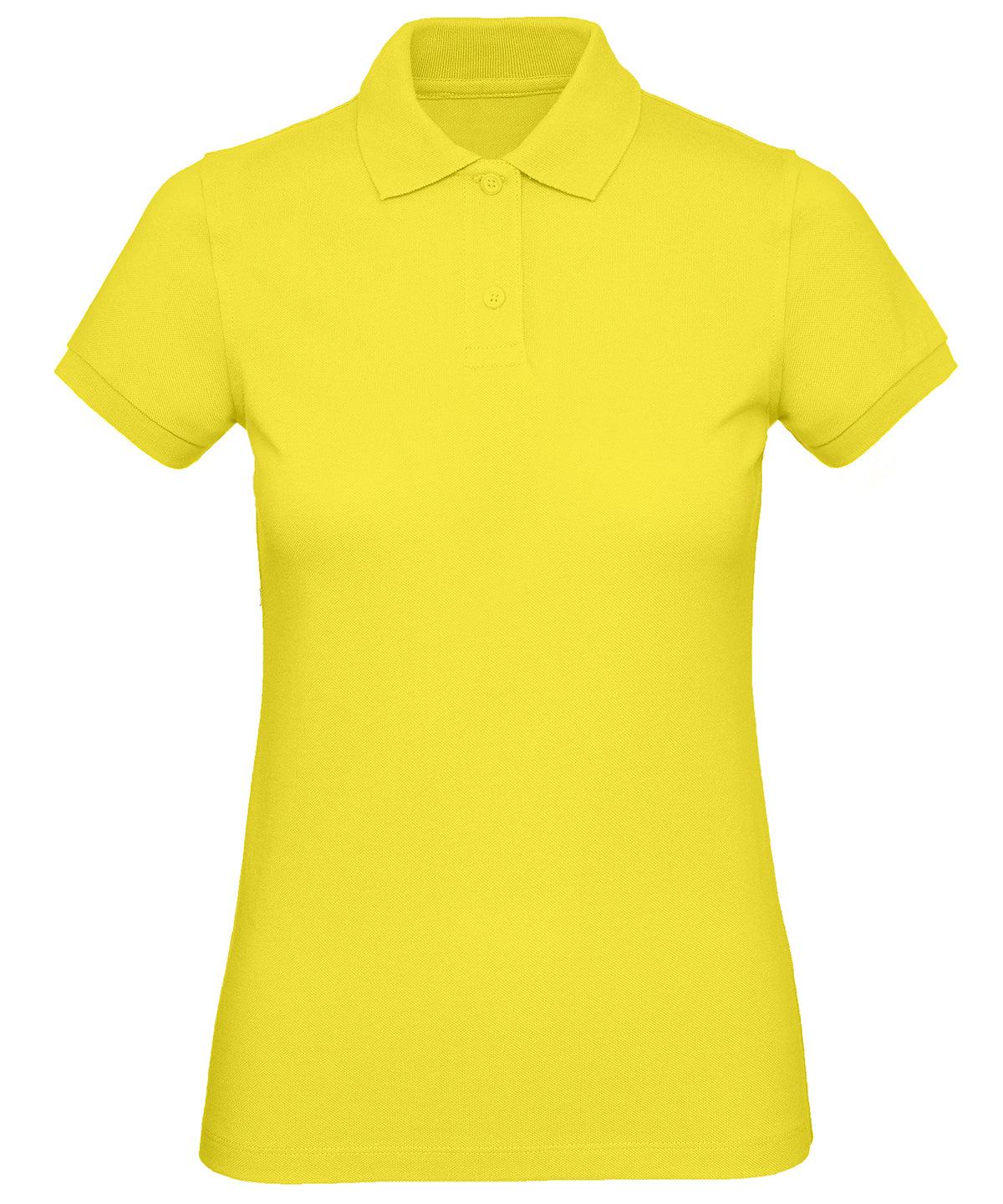 Solar Yellow - B&C Inspire Polo /women Polos B&C Collection Must Haves, Organic & Conscious, Polos & Casual, Rebrandable Schoolwear Centres