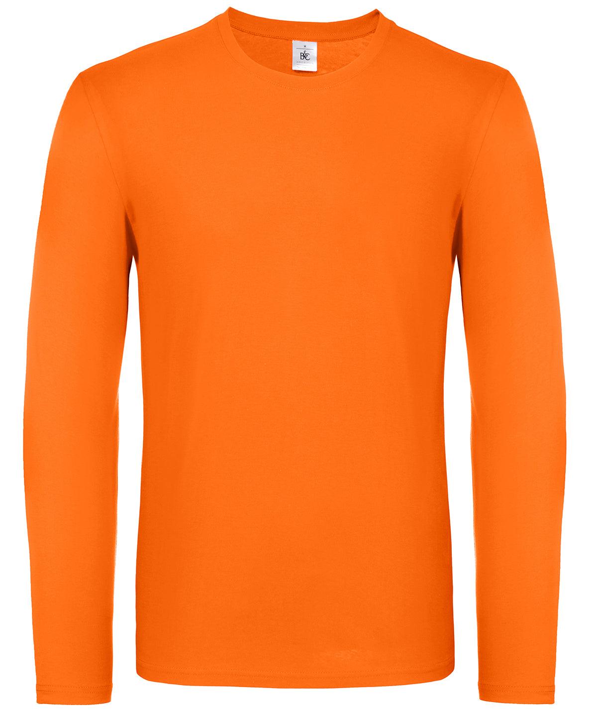 Orange - B&C #E150 long sleeve T-Shirts B&C Collection Must Haves, Plus Sizes, T-Shirts & Vests Schoolwear Centres