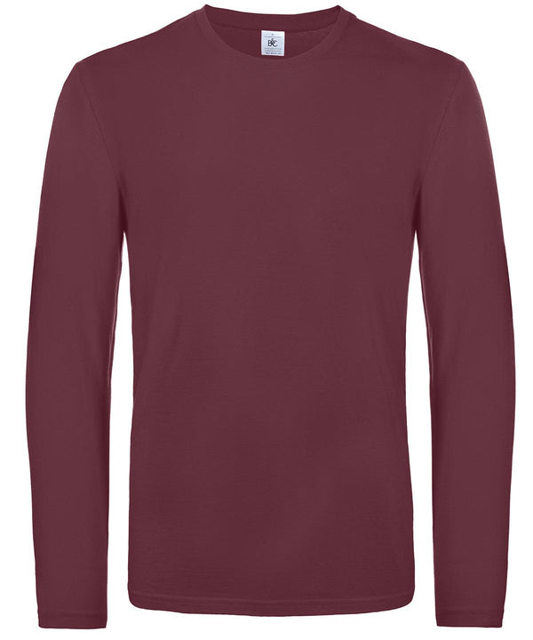 Burgundy - B&C #E190 long sleeve T-Shirts B&C Collection Must Haves, Plus Sizes, T-Shirts & Vests Schoolwear Centres