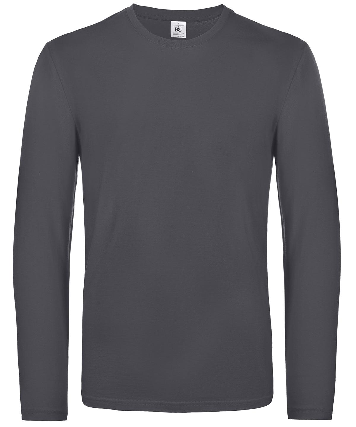 Dark Grey - B&C #E190 long sleeve T-Shirts B&C Collection Must Haves, Plus Sizes, T-Shirts & Vests Schoolwear Centres